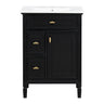 Bathroom Vanity With Sink, Flip Drawer, 2 Drawers, Adjustable Shelf