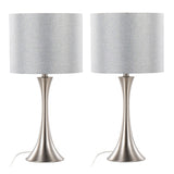 Lenuxe - 24" Metal Table Lamp (Set of 2) - Steel Base