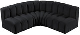 Arc - Velvet 4 Piece Corner Modular Sofa