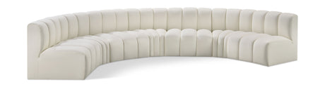 Arc - Faux Leather 7 Piece U-Shaped Modular Sofa