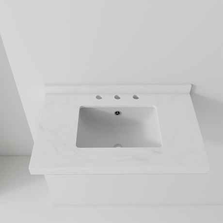 Basin Sink, 0.6" Ultra Thin Profile, Triple Faucet Holes, Sink Only