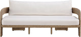 Sandbay - Olefin Water Resistant Fabric And Wicker Outdoor Patio Sofa