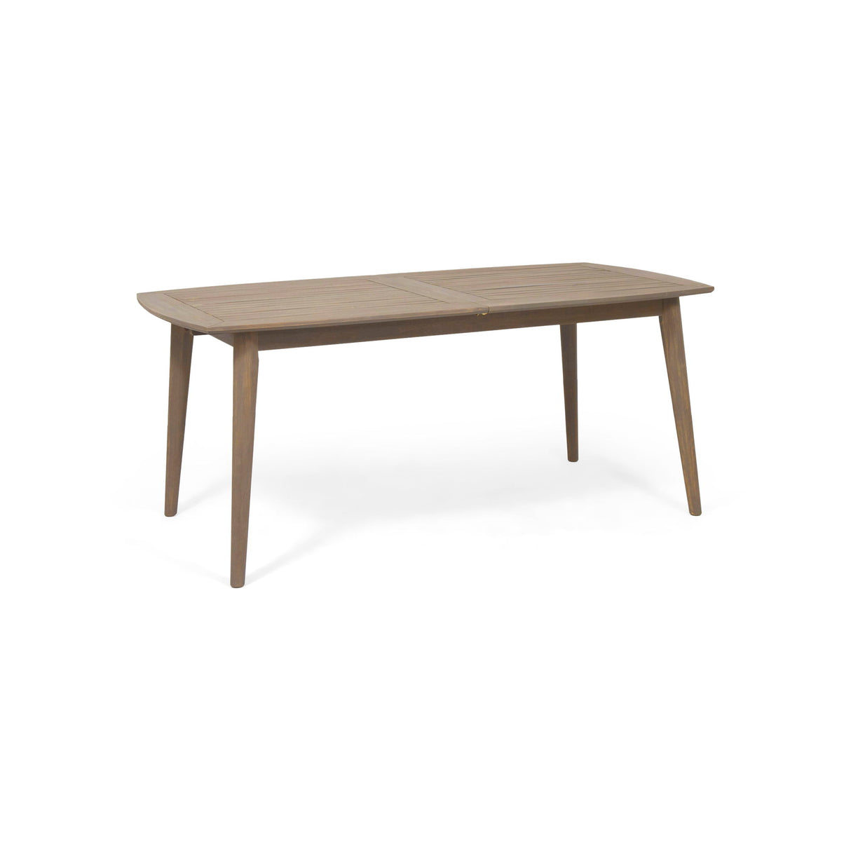Placidity - Outdoor Expandable Dining Table With Slatted Tabletop And Tapered Legs