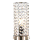 Chandelier - 11" Uplight (Set of 2) - Brushed Nickel With Clear Crystal And Chrome Metal Accents