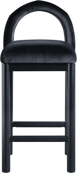 Conrad - Velvet Counter Stool With Black Legs