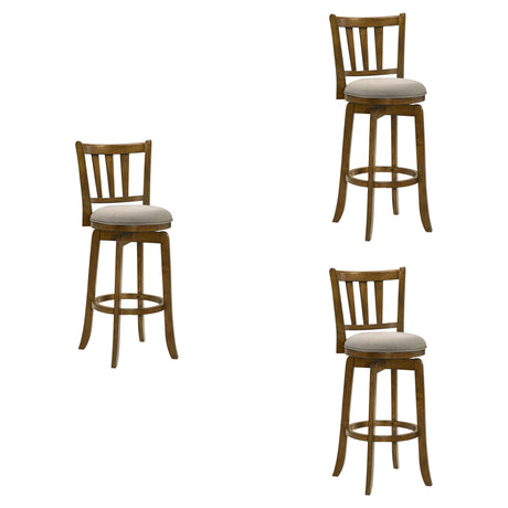 Wren - Modern Farmhouse Swivel Wood Bar Height Kitchen Bar Stool