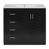 Bathroom Vanity With Sink Combo, Storage Cabinet, Freestanding Set With 3 Drawers & Soft Closing Doors