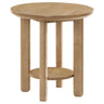 Ottowa - Round Wood Table With Shelf