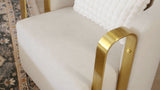 HD-3156 - Chair - White / Gold