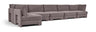Hammond - Velvet Performance Fabric Upholstered 6 Piece L-Shaped Armless Sectional