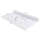 Bianco Carrara Venato Marble Vanity Top With Pre Drilled Faucet Hole And Undermount Sink