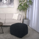 Spongy Microfiber Square Pouf Soft Seating