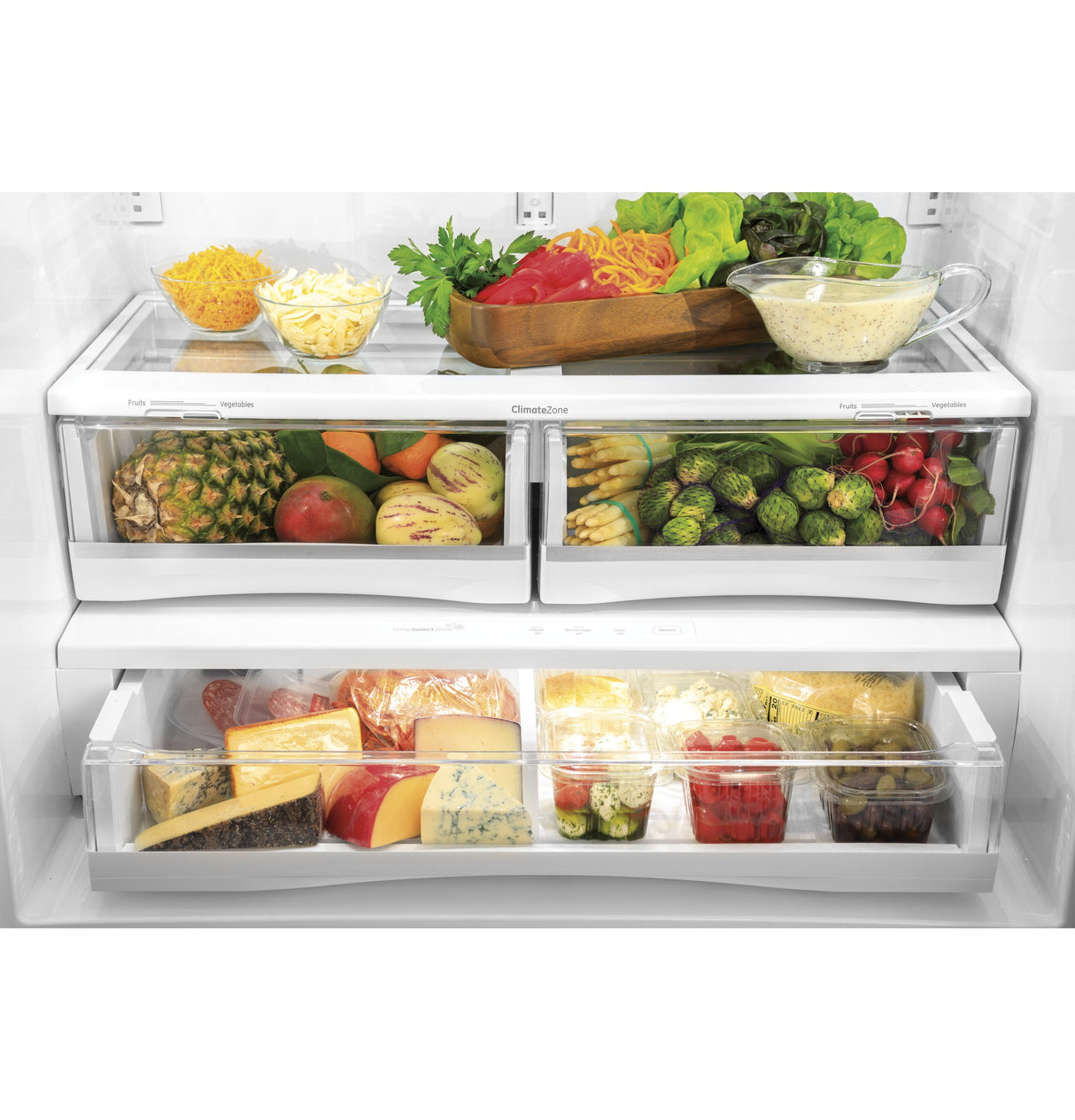 GE Profile(TM) Series ENERGY STAR(R) 27.7 Cu. Ft. Fingerprint Resistant French-Door Refrigerator with Hands-Free AutoFill - (PFE28KYNFS)