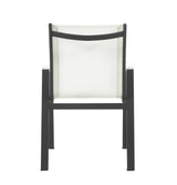 Nizuc - Outdoor Patio Dining Arm Chair With Gray Frame (Set of 2)