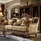 HD-610 - 3 Piece Sofa Set - Antique Gold & Perfect Brown