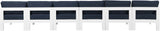 Nizuc - Outdoor Patio 6 Seat Armless Modular Sofa With White Frame