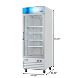 31 in. 1-Door Commercial Display Merchandiser Freezer 23 cu. ft. in White (MDF-1GD-23C-WH)