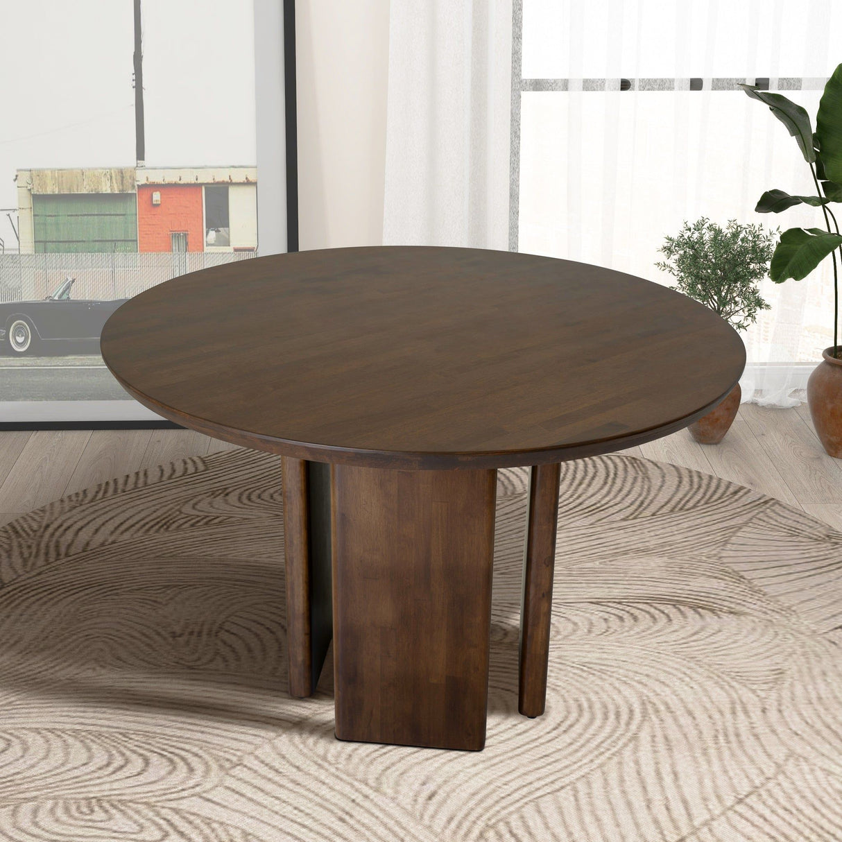 Alden - Round Dining Table - Walnut