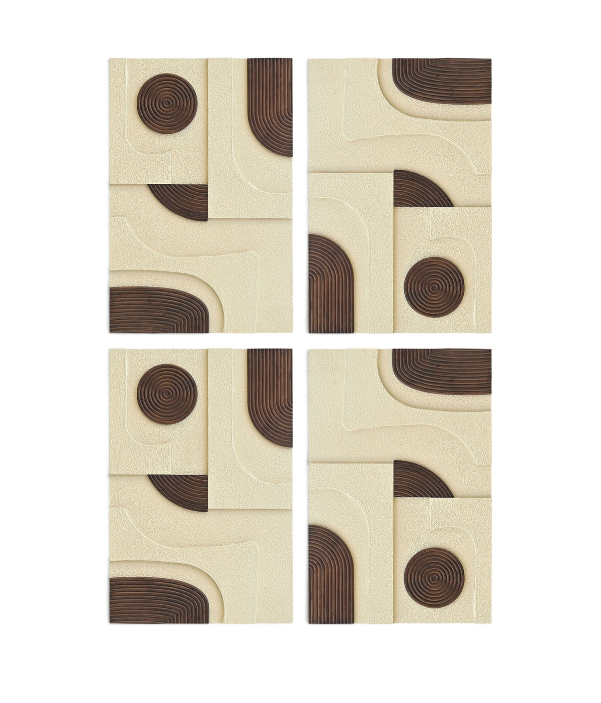 Element - Mango Wood 4 Piece Wall Art