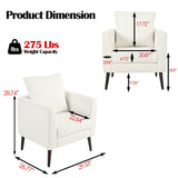 Modern Accent Upholstered Armchair With Pillow