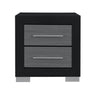 Elsa - 2 Toned Nightstand With Bar Handle And Spacious Drawers