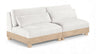 Turin - Chenille Fabric Upholstered Modular Sectional - White