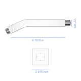 Elegant 6" Shower Arm With Flange, Stainless Steel Construction For Rain Shower Heads