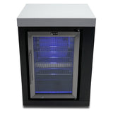 Mont Alpi 2.6 Cu. Ft. Outdoor Rated Refrigerator Cabinet Module - Black Stainless Steel - MASFM-BSS