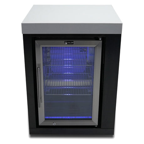 Mont Alpi 2.6 Cu. Ft. Outdoor Rated Refrigerator Cabinet Module - Black Stainless Steel - MASFM-BSS