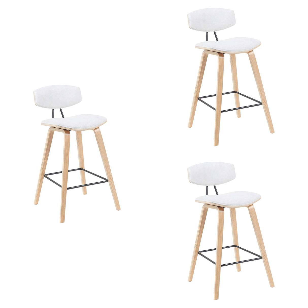 Fox - Swivel Counter Height Stool - Light Brown