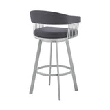Bronson - Faux Leather Metal Bar Stool