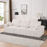 Modular Sectional Sofa With Extra Wide Cushion, USB / Type C Charger, Petal Armrest