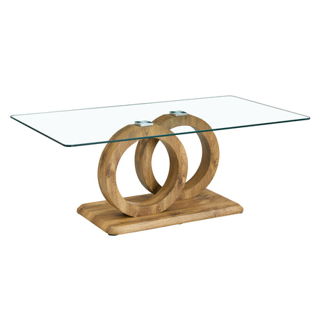 Contemporary Style Glass Top Coffee Table