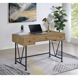 Vellun - 3 Drawer Writing Desk - Mango Color