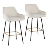 Daniella - 24" Fixed-Height Counter Stool (Set of 2) - Black Metal