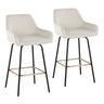 Daniella - 24" Fixed-Height Counter Stool (Set of 2) - Black Metal