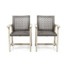 Outdoor Dining Chair Acacia Wood Frame (Set of 2)