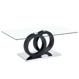 Contemporary Style Glass Top Coffee Table