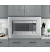 GE JX9152SJSS 27 inch built-in microwave trim kit angled view