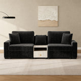 Modular Sofa Couch With Storage Armrest And Center Console
