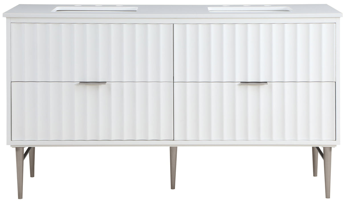 Modernist - Bathroom Vanity With Chrome Legs