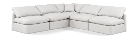 Indulge - Faux Leather 5 Piece Modular Corner Armless Sectional