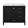 Bathroom Vanity, Modern Bathroom Cabinet With Sink Combo Set, Bathroom Storage Cabinet With A Soft Closing Door And 3 Drawers, Solid Wood Frame