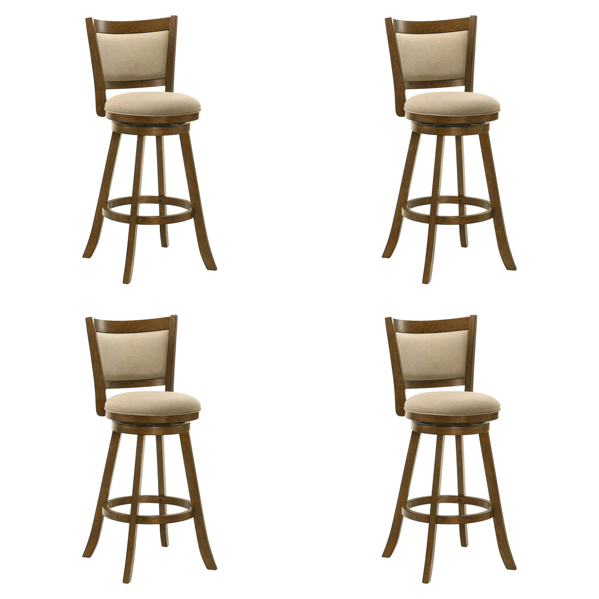 Aiden - Modern Farmhouse Swivel Wood Bar Height Kitchen Bar Stool