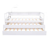 Daybed With 2 Trundles, 3 Storage Cubbies, Built In USB Charging Light