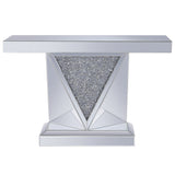 Noralie - 31"H Console Table - Mirrored & Faux Diamonds