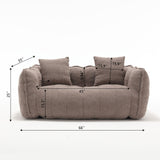 Cozy Beanbag Chair With High Resilience Foam Core For 2