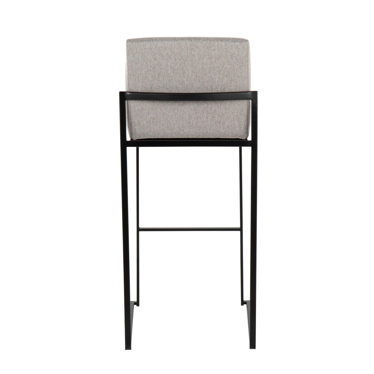 Fuji - High Back Barstool - Black Steel Legs