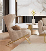 HD-3181 - Chair - Beige / Gold
