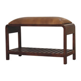 Buffalo - Slatted Square Bench - Brown